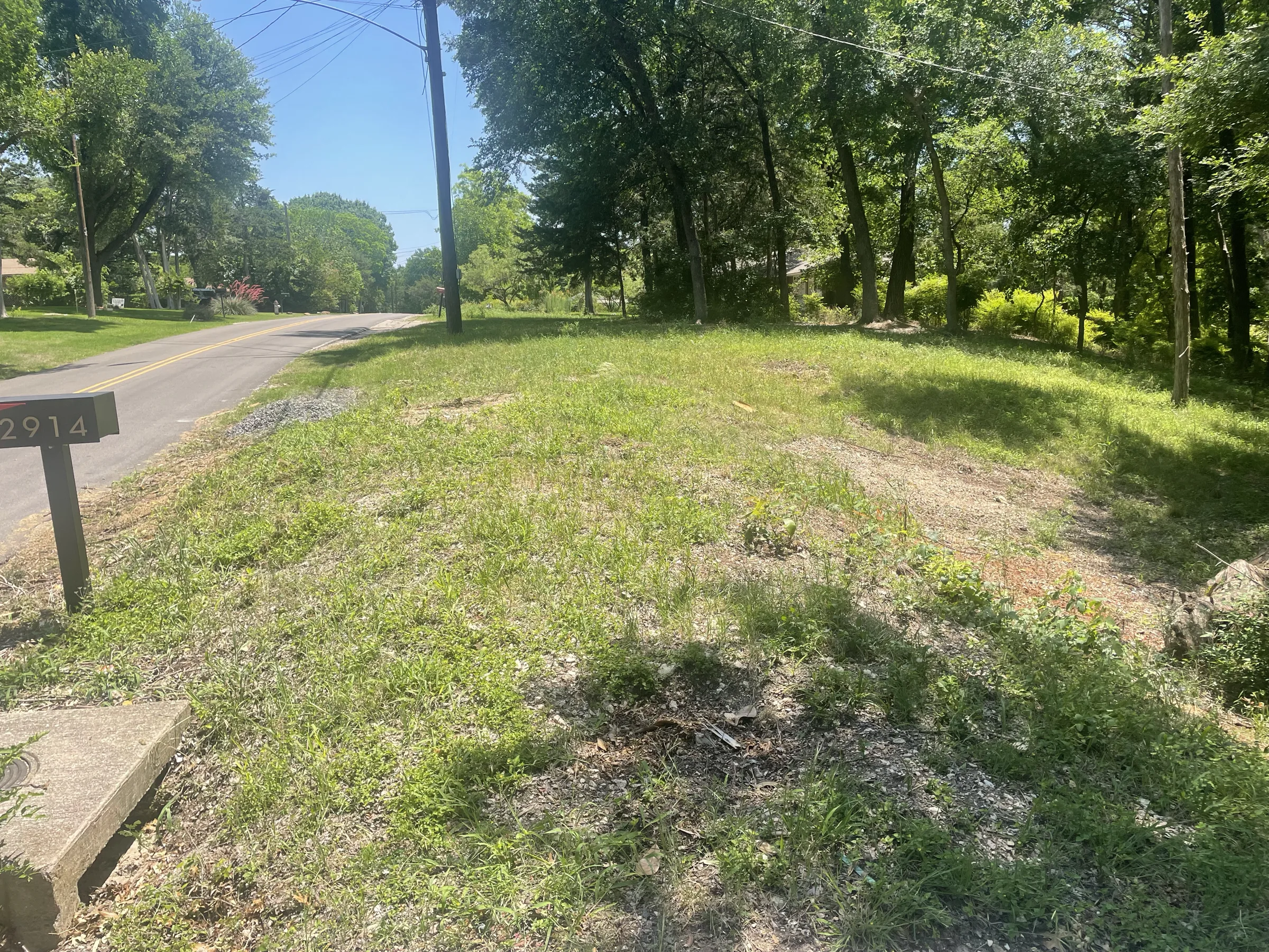 Side view of the slope before restoration